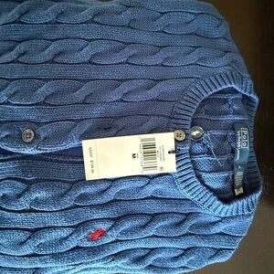 Polo by Ralph Lauren Blue Cable Knit Sweater